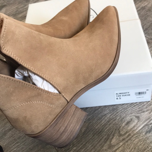 Steve Madden Taupe Almighty Tan Suede Bootie - Picture 2 of 7